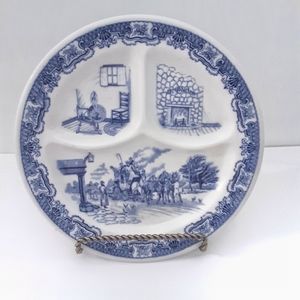 2 VNTG Iroquois Rest. divided dinner plates 1920s